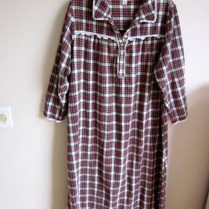 cotton flannel nightgown plus size